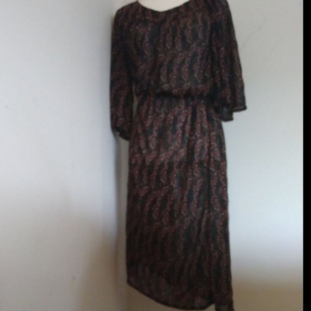 Urban Renewal Floral Boho Sheer Dress Sz M